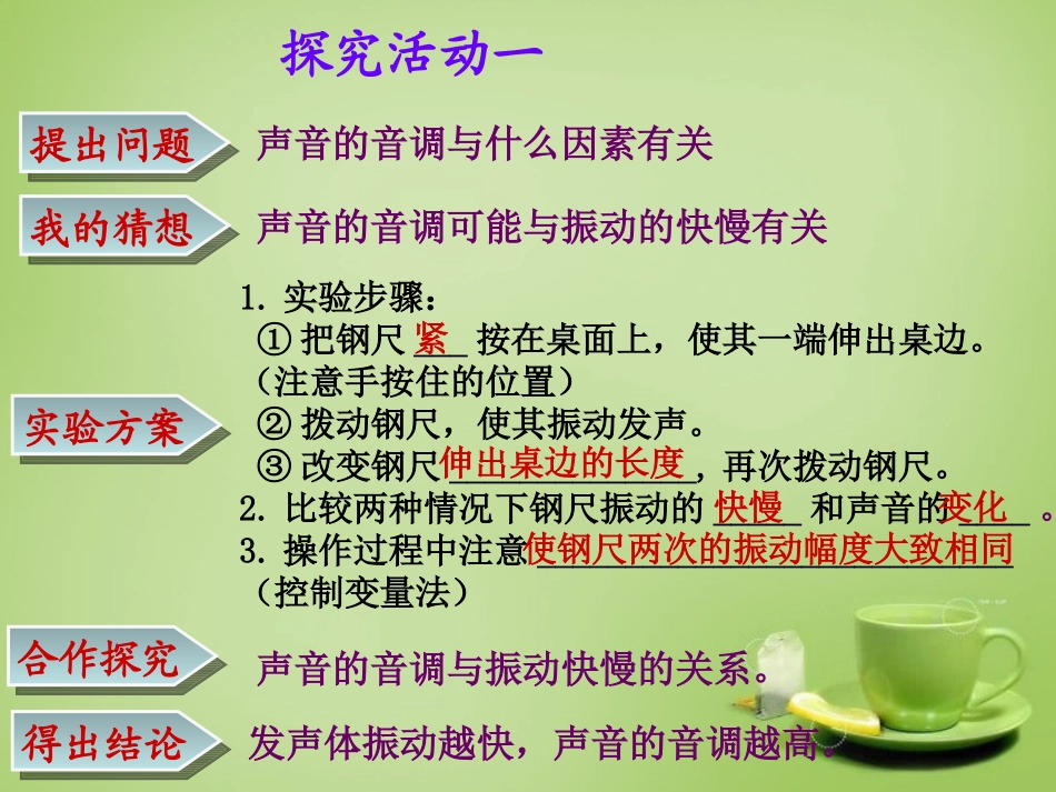秋八年级物理上册 2.2 声音的特性课件 鲁教版 课件_第3页
