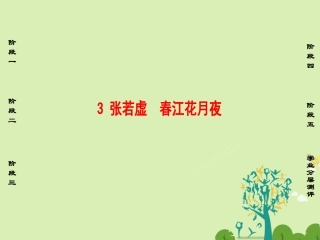 语文第一单元气象恢弘的初盛唐诗3张若虚春江花月夜课件鲁人版选修唐诗宋诗蚜 课件