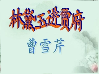 高一语文(林黛玉进贾府)课件(1)新人教版 课件