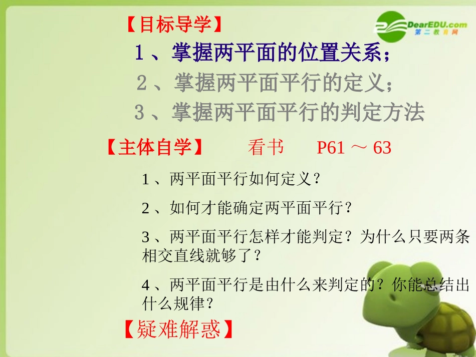 高中数学 222平行平面的判定课件 新人教A版必修2 课件_第2页