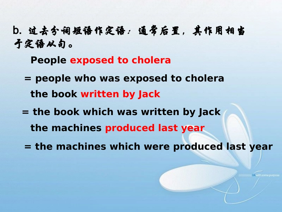 高中英语 过去分词总结课件 新人教版必修4 课件_第3页