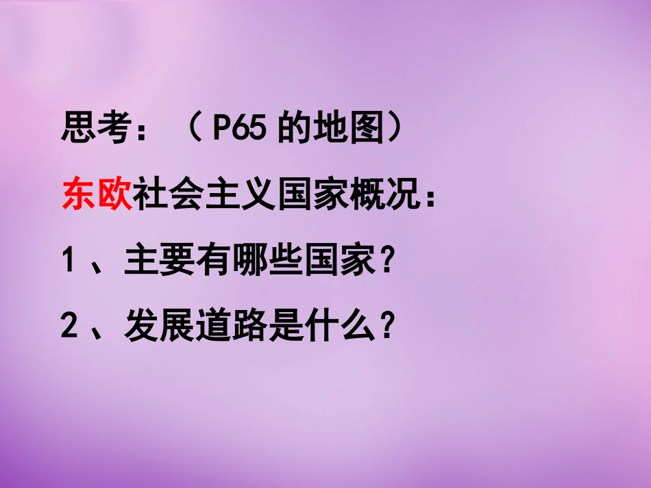 河北省涿州市东仙坡中学九年级历史下册 第11课 东欧社会主义国家的改革与演变课件 新人教版 课件_第2页