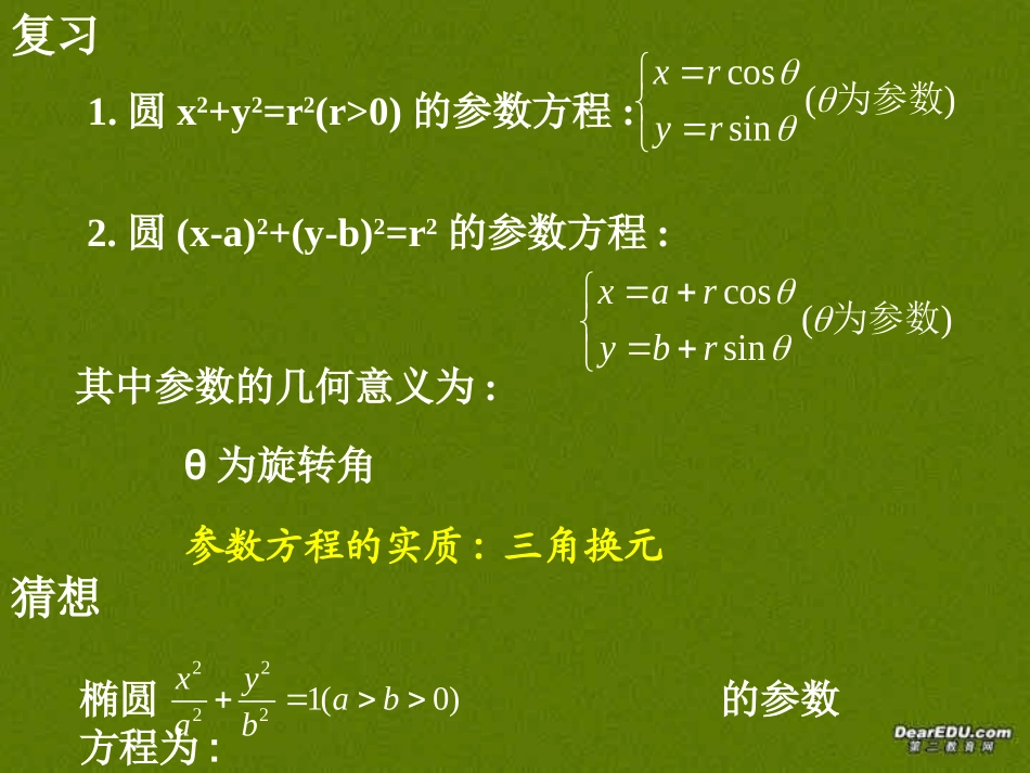 椭圆几何性质高二数学解析几何椭圆课件集5 高二数学椭圆几何性质解析 几何椭圆课件集[整理七套]人教版 高二数学椭圆几何性质解析 几何椭圆课件集[整理七套]人教版_第3页