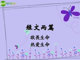 高中语文 (短文两篇·敬畏生命·热爱生命)课件 新人教版必修2 课件