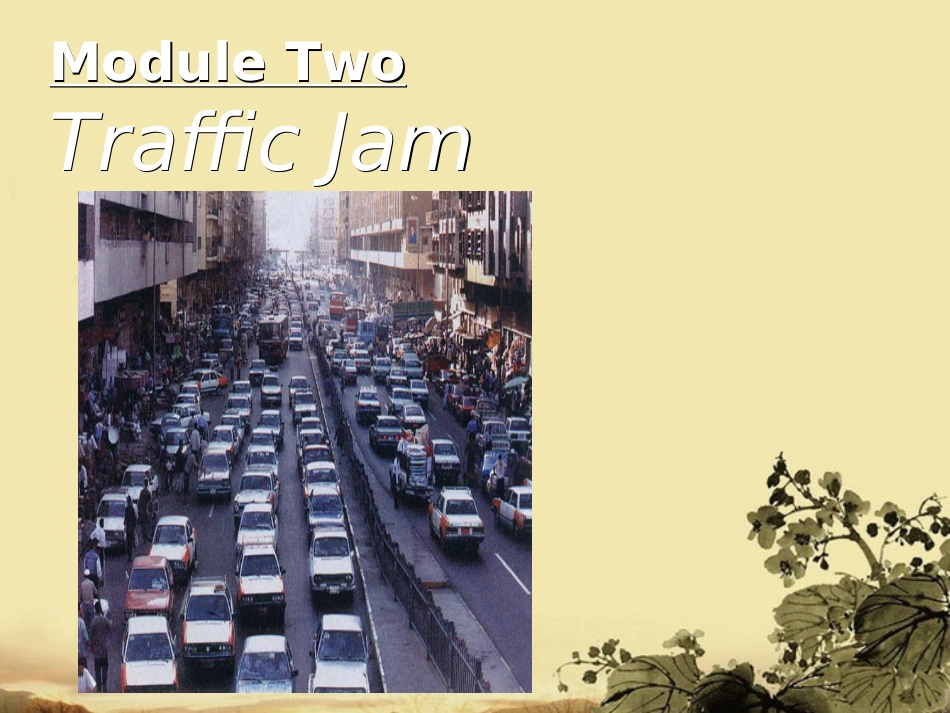 高考英语 module2 Traffic jam课件_第1页
