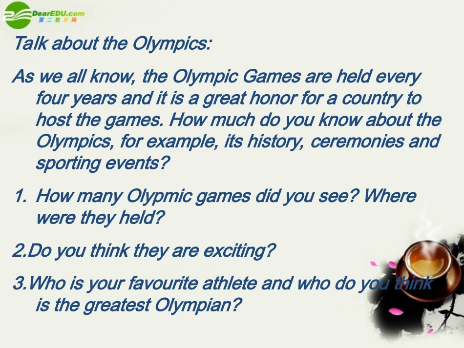 高中英语 Unit 2(Sporting events)Reading课件4 牛津译林版必修4 课件_第3页