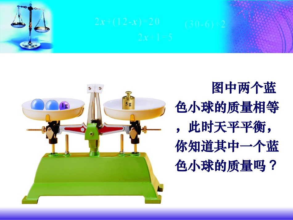 江苏省连云港市东港中学2009年优质评课七年级数学(从问题到方程)课件苏科版_第2页