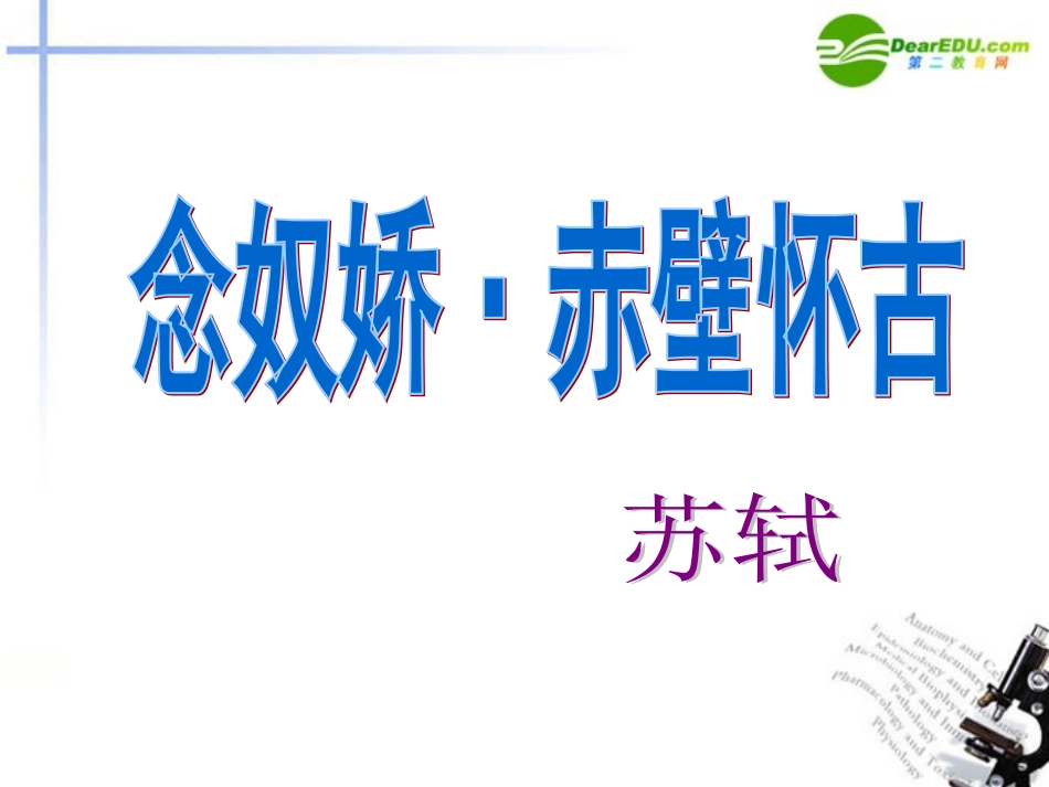高中语文 第二单元之(念奴娇 赤壁怀古)课件(2) 语文版必修3 课件_第2页