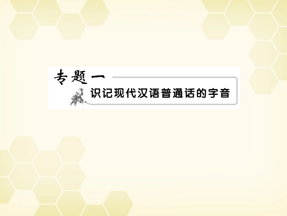 高考语文一轮复习 识记现代汉语普通话的字音课件 粤教版 课件_第2页