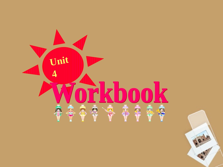 高中英语 Unit4 Workbook课件 新人教版必修2 课件_第1页
