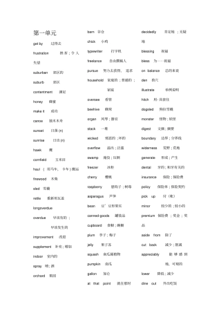 全新版大学英语综合教程3单词