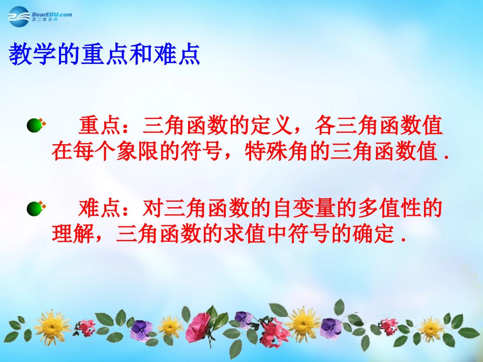 高中数学 1-2 任意角的三角函数课件 新人教A版必修3 课件_第3页