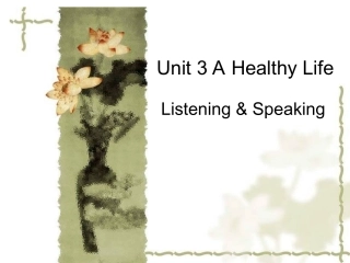 高中英语选修6Unit3 a healthy life3ppt 课件