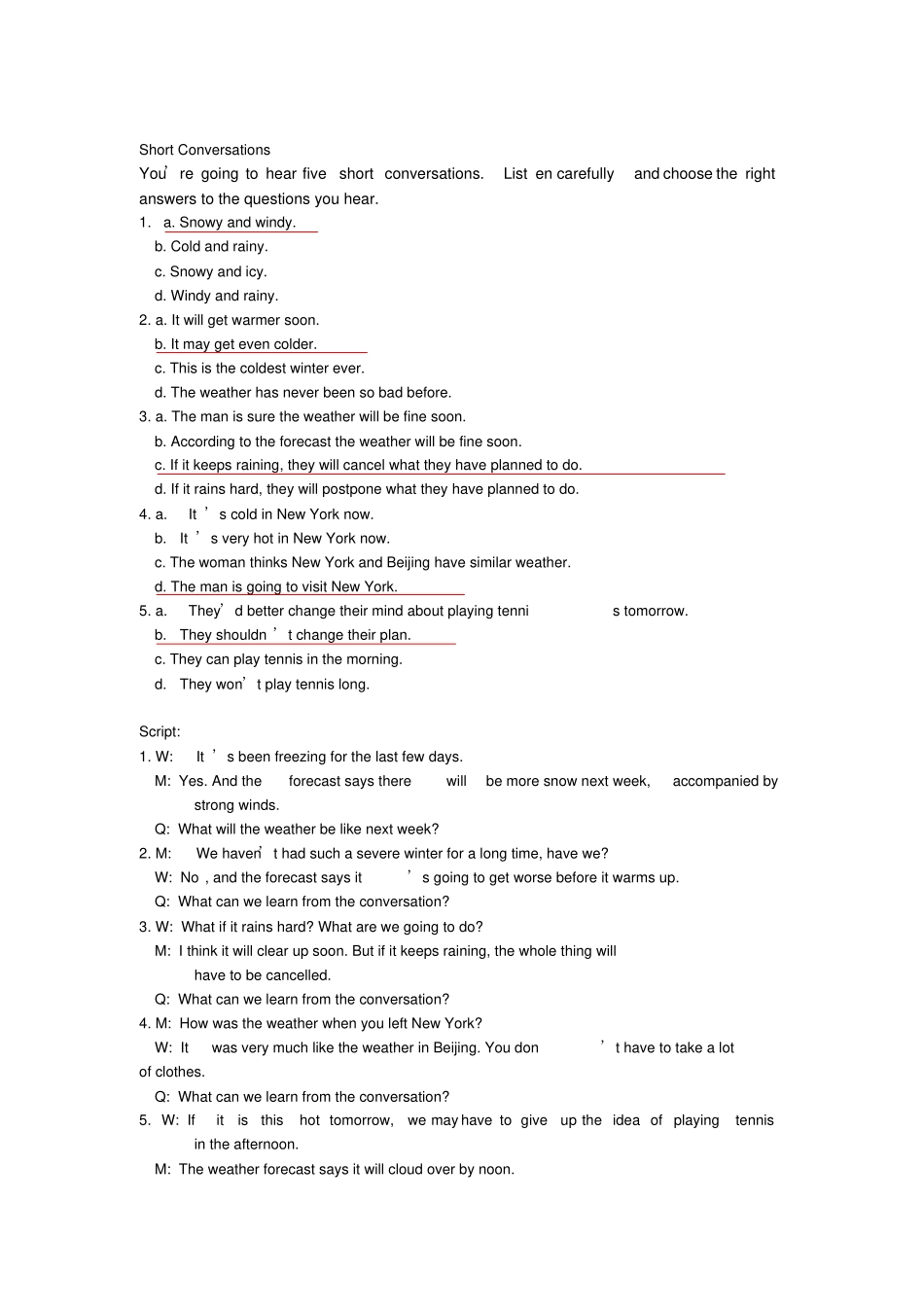 全新版大学英语第二版听说教程2答案_第3页