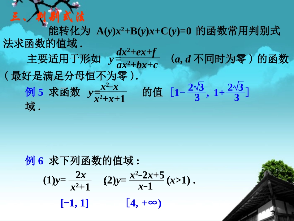 高中数学 21(值域的求法)课件 苏教版必修1  课件_第3页