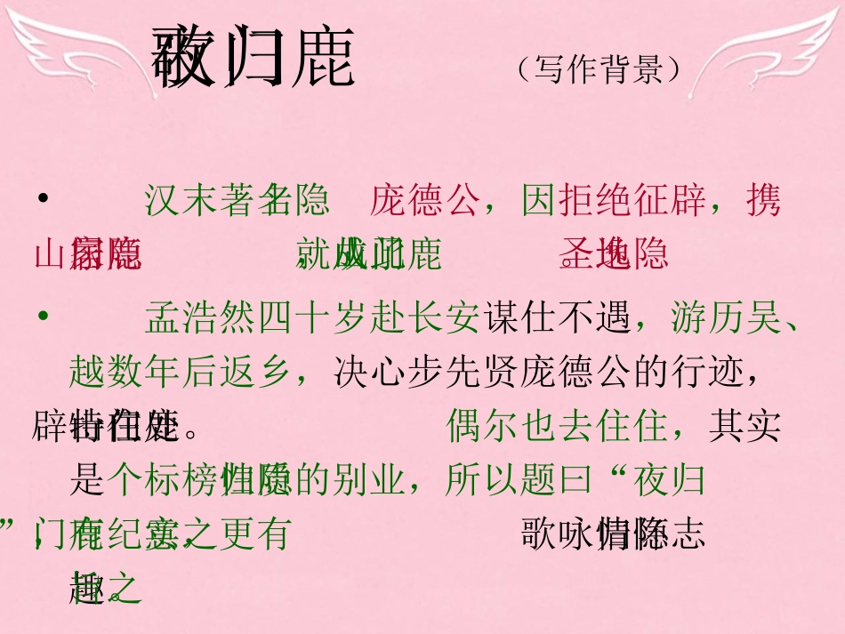高中语文第二单元2夜归鹿门歌课件新人教版选修中国古代诗歌散文欣赏 课件_第2页