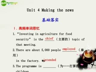 高中英语 Unit4(Making the news)课件5 新人教版必修5 课件