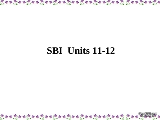 高三英语第一轮复习课件Unit11-Unit12 新课标 人教版 课件