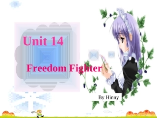 重庆市高二英语Unit14 Freedom Fighter 新课标 人教版 课件