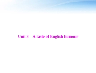 高考英语第一轮 基础知识梳理复习Unit3 A taste of English humour课件 新人教版必修4 课件