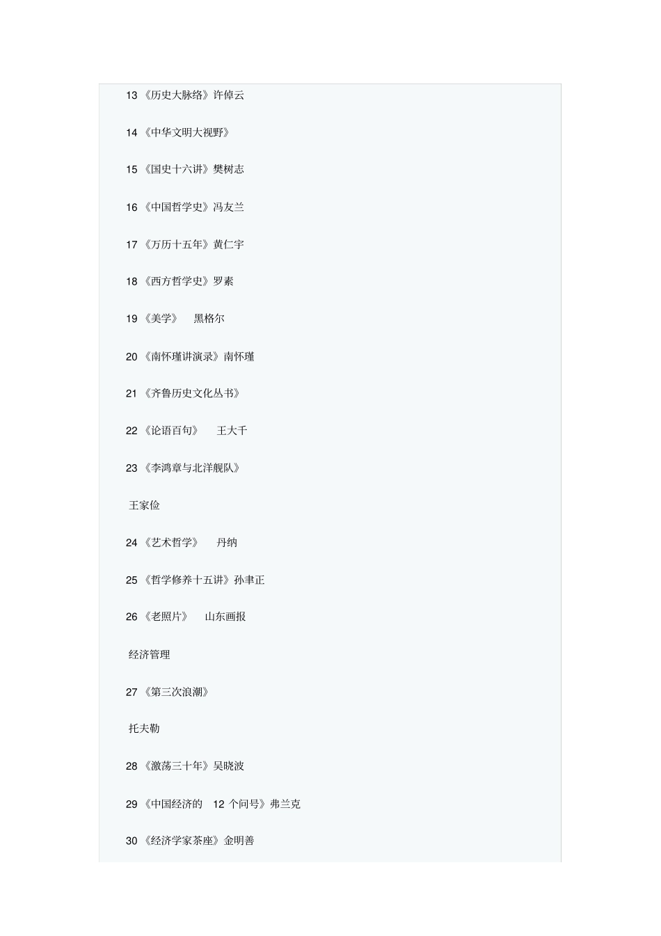 全民阅读活动推荐书目公布_第2页