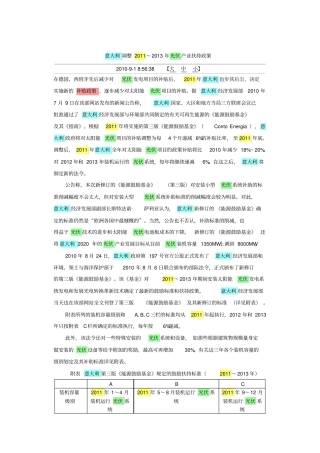 全球光伏补贴政策