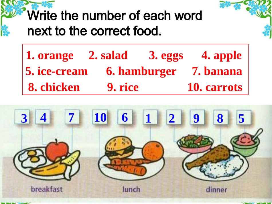 人教版七年级英语上+Unit+6Do+you+like+bananas+Section+B+1a-1e+第一课时课件共22张PPT（共22张PPT）_第3页