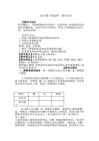 放大镜下的晶体教学设计