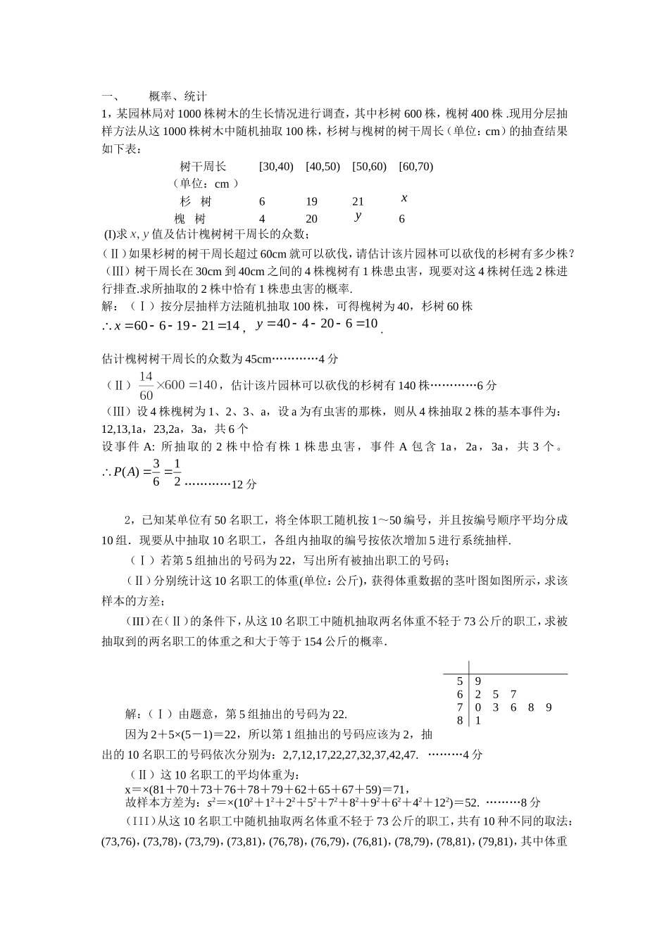 概率、立几临考指导cwz_第1页