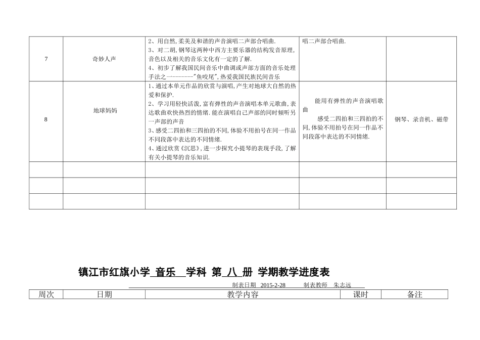 四下教学计划、进度表_第3页