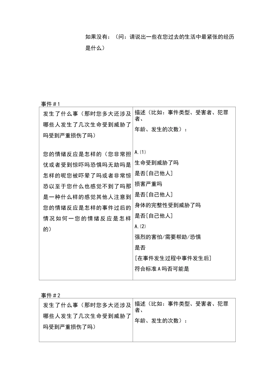 临床用dsm-ⅳptsd诊断量表_第2页