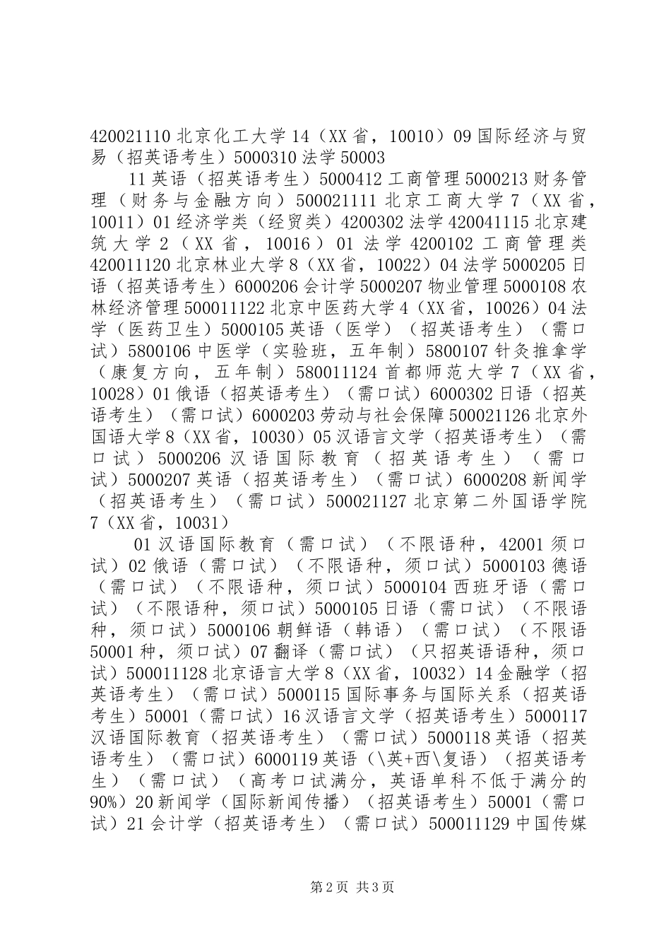 20XX年吉林文史一批次计划_第2页