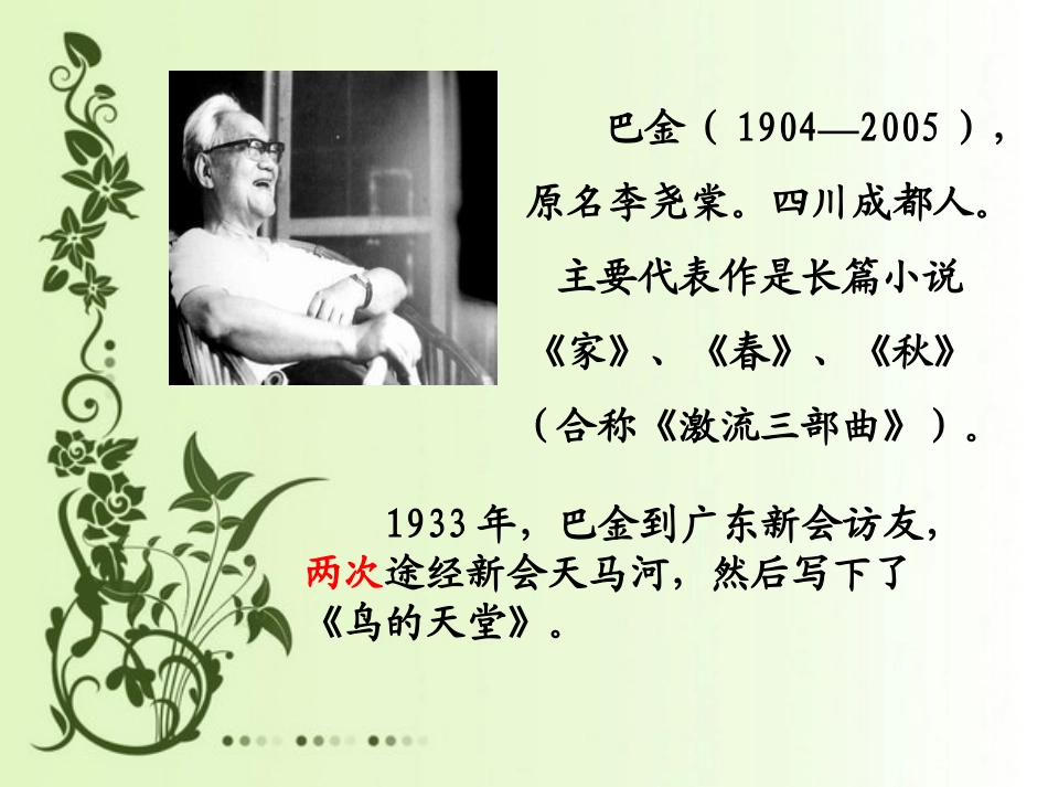 《鸟的天堂》课件3_第2页