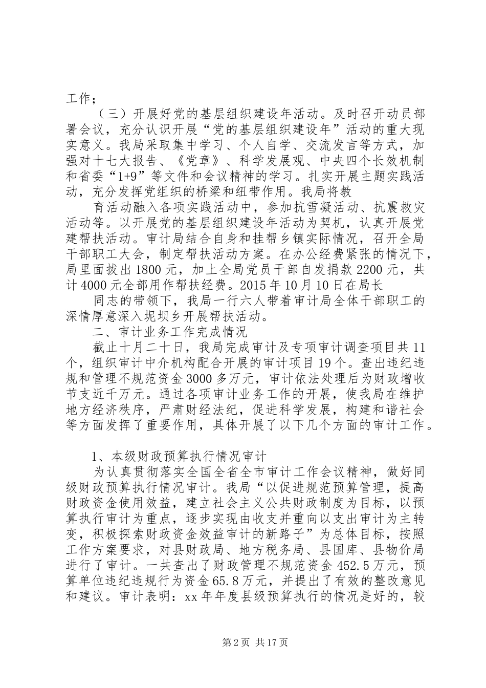 审计局年终工作总结及工作计划 _第2页