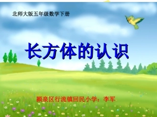 北师大版数学五年级下册《长方体的认识》PPT课件