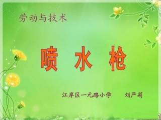 喷水枪（劳动与技术）