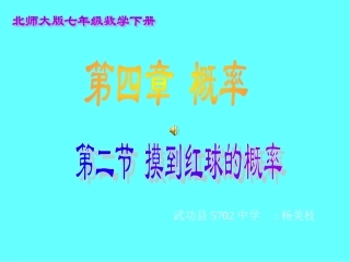 摸到红球的概率演示文稿