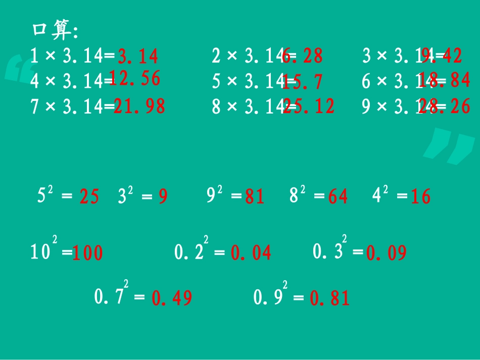 六年级上册圆的面积教学课件_第2页