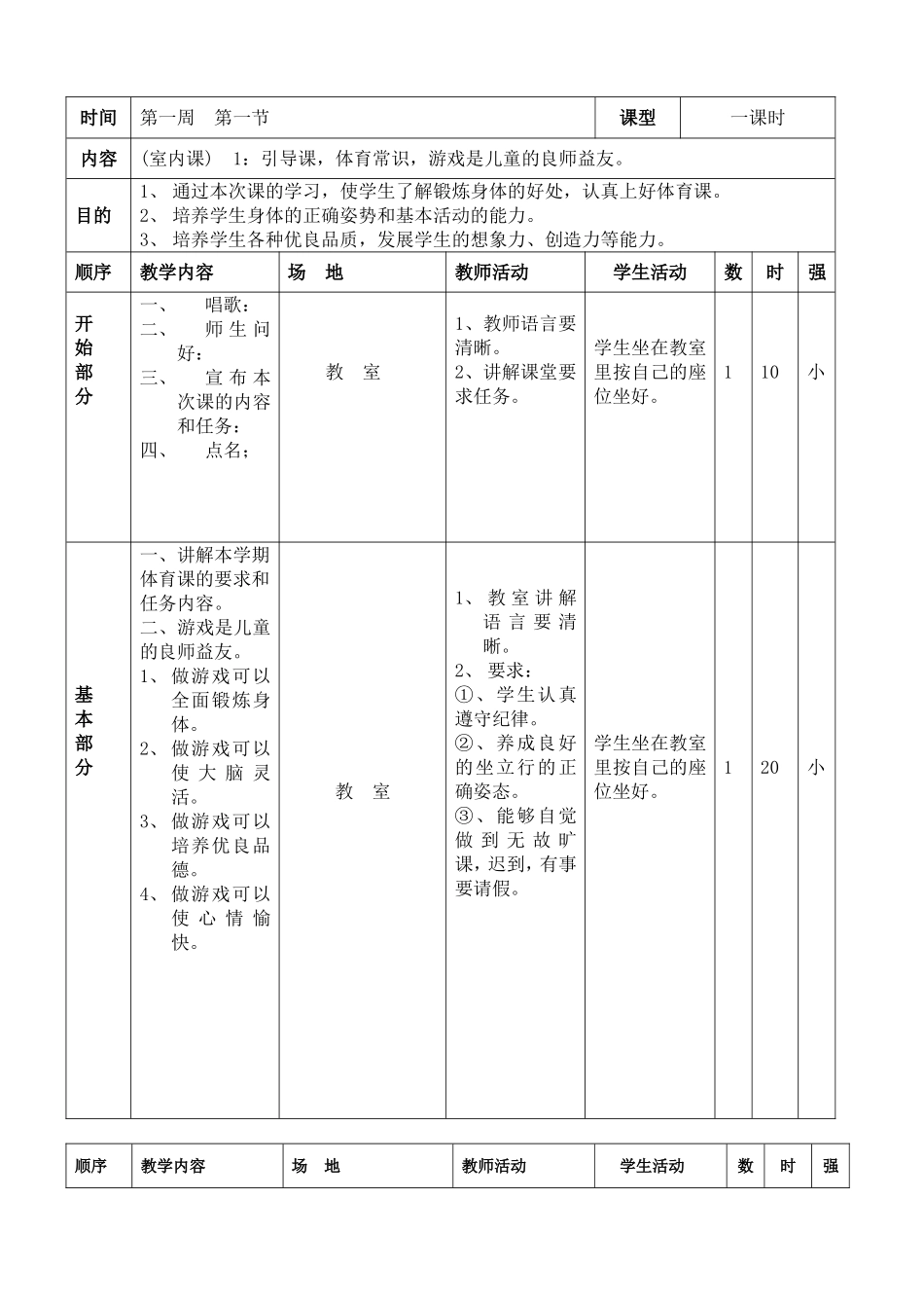 小学中年级上册体育教案_第2页