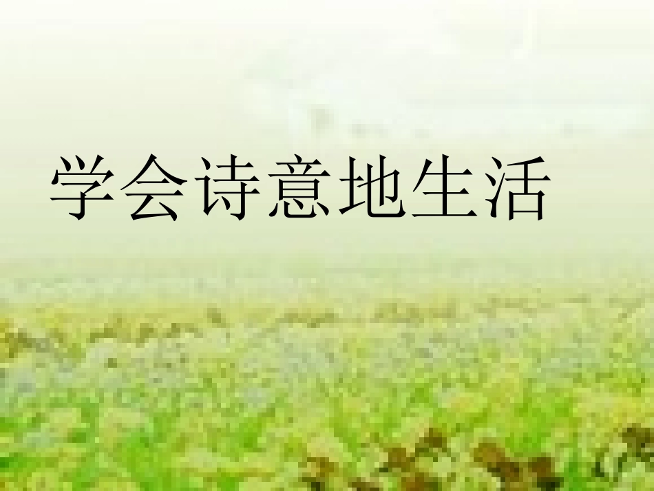 学会诗意的生活_第1页