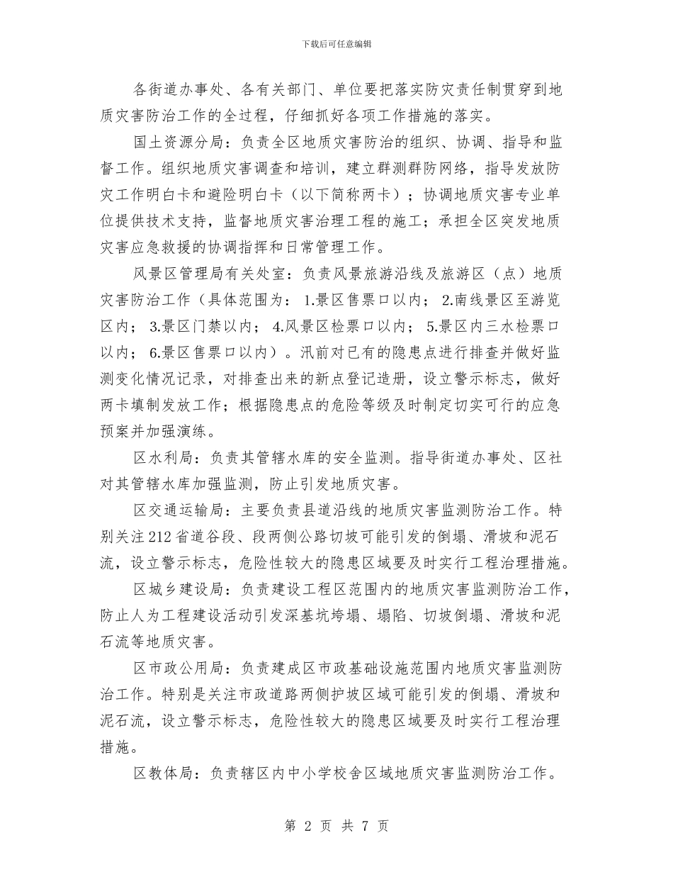 区政办地质灾害防治通知与区政办城乡规划管理通知汇编_第2页