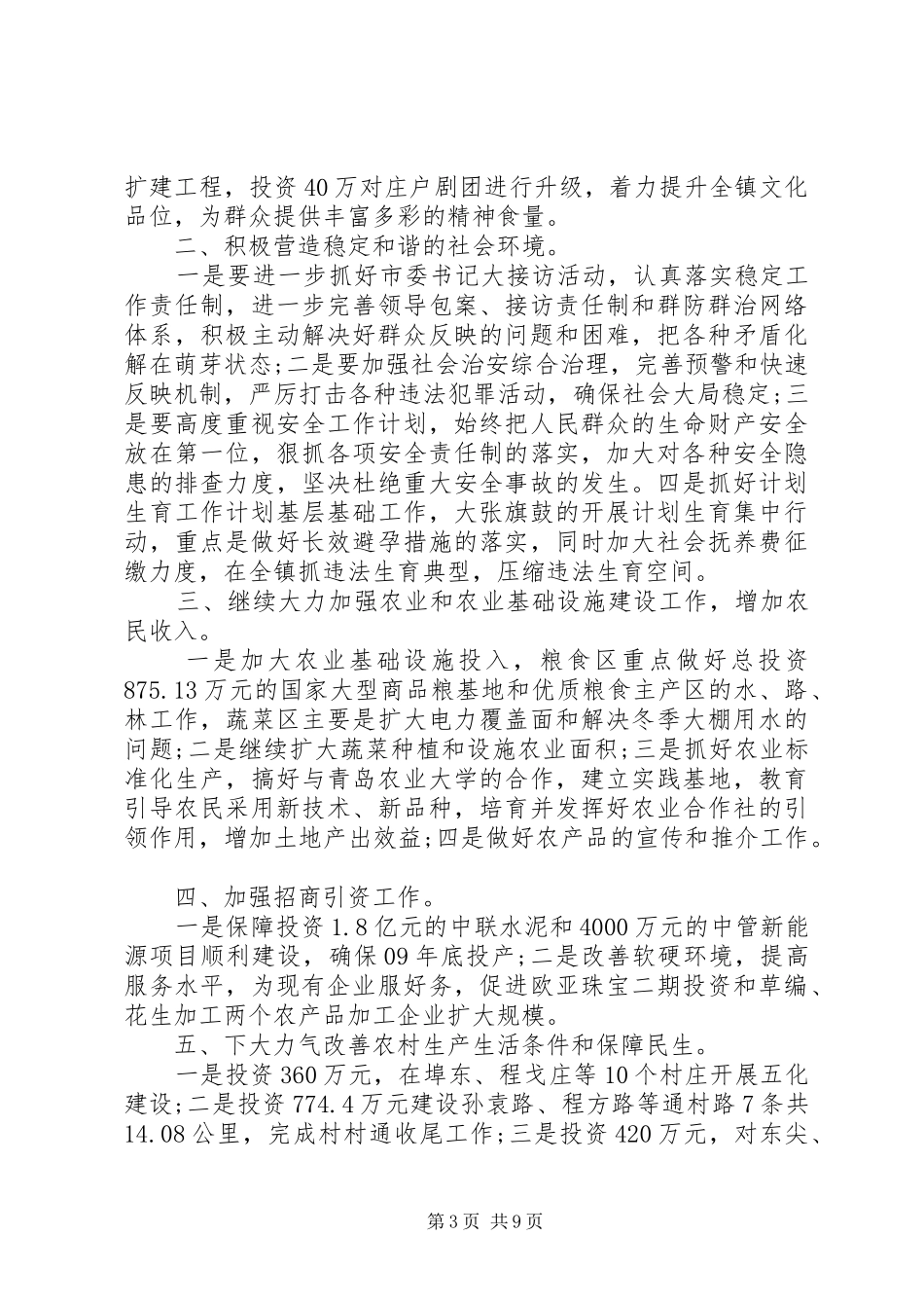 XX年政府工作计划 _第3页