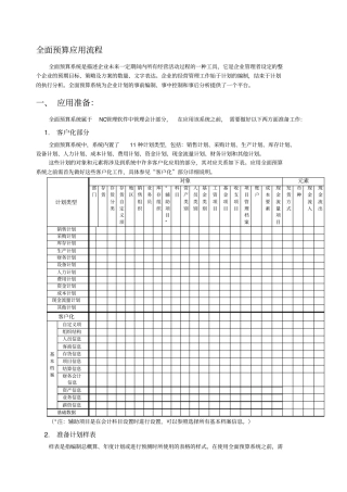 全面预算系统应用流程