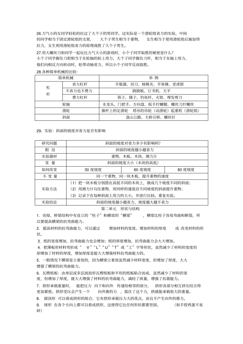 六上科学复习资料讲解_第2页