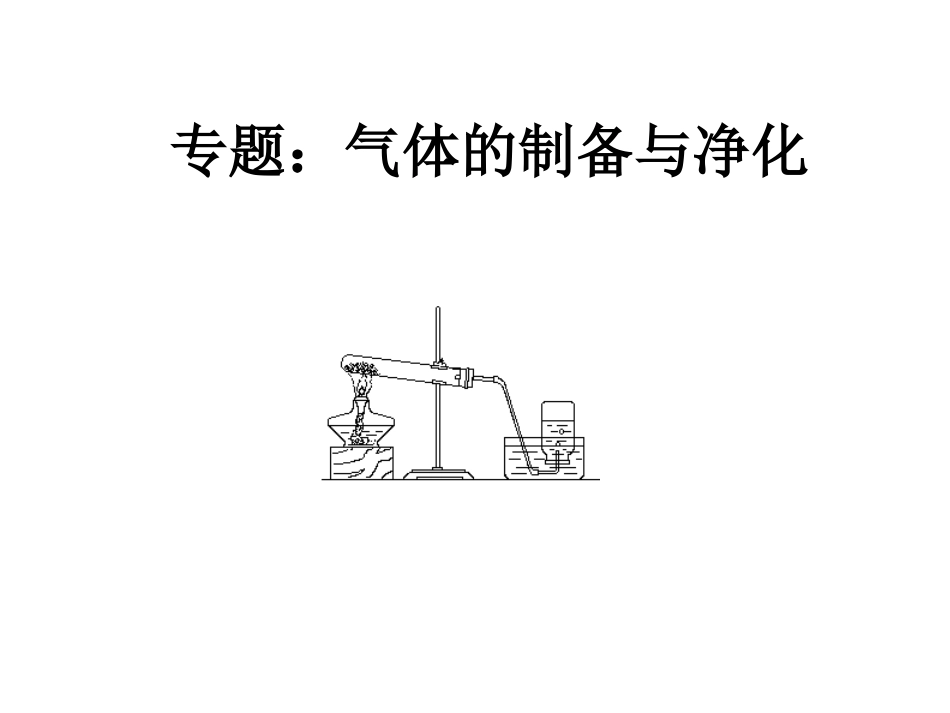专题：气体的制备与净化_第1页