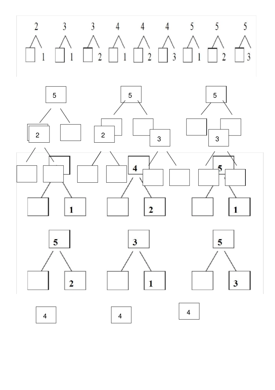 六以内数的分解和组成练习_第1页