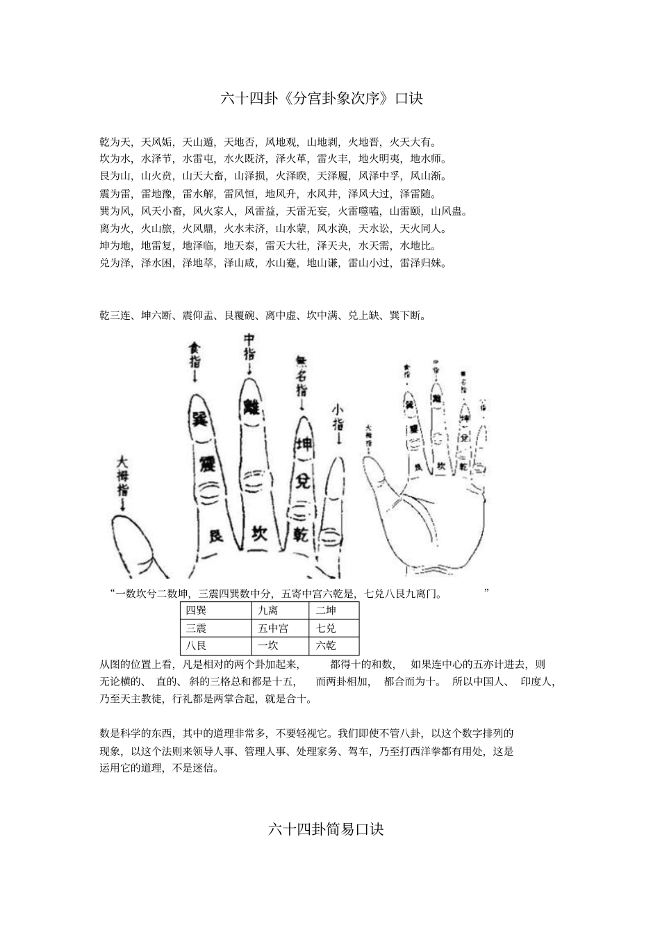 六十四卦口诀_第1页