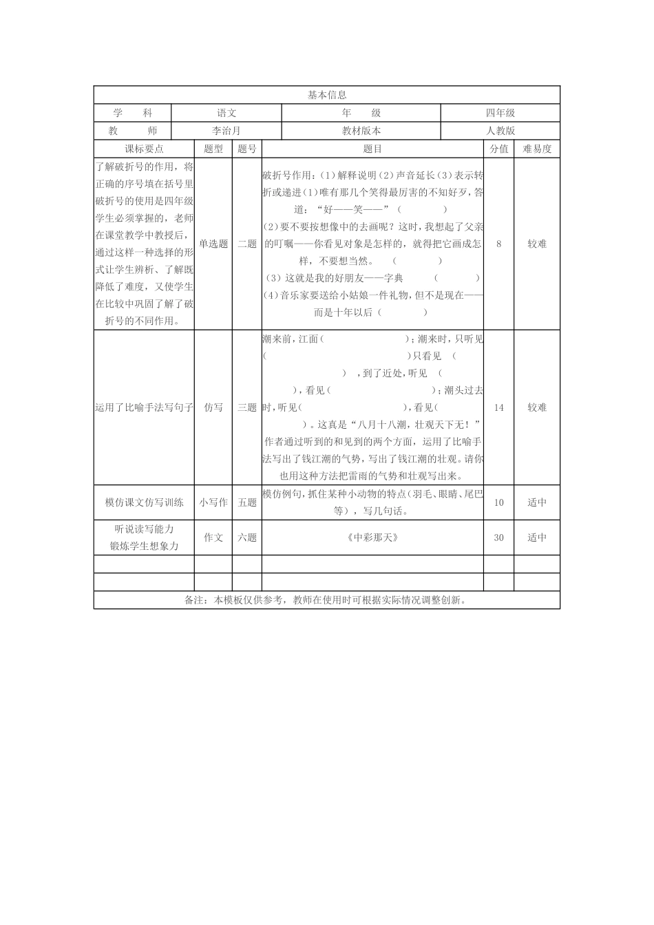 小学语文测试卷设计必须体现语文课程标准_第3页
