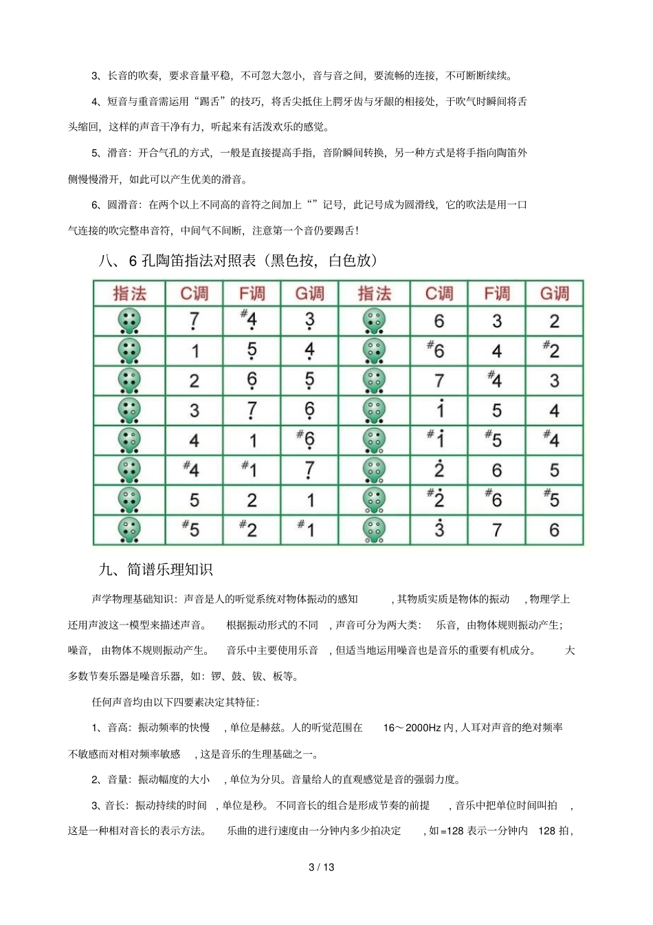 六孔陶笛初级教程-修订新版_第3页