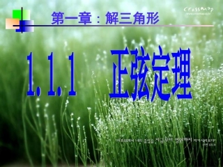 正弦定理第课时